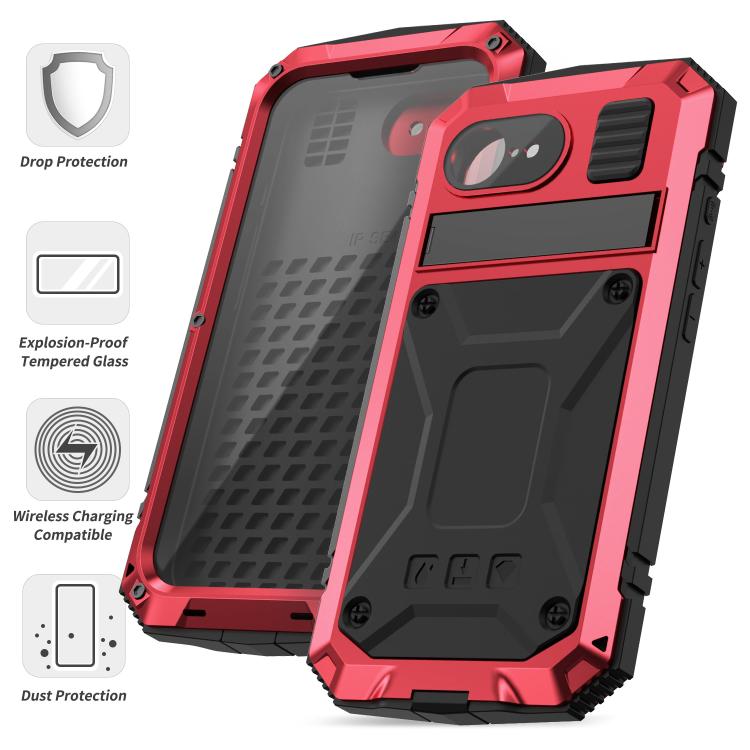 For iPhone 16e R-JUST Life Water-resistant Dustproof Shockproof Phone Case(Red)