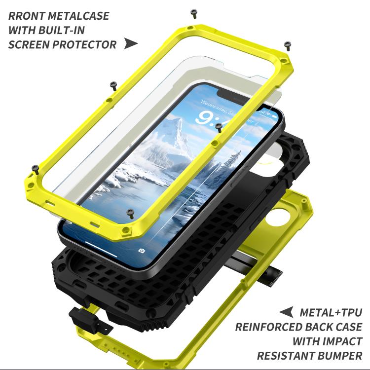 For iPhone 16e R-JUST Life Water-resistant Dustproof Shockproof Phone Case(Yellow)
