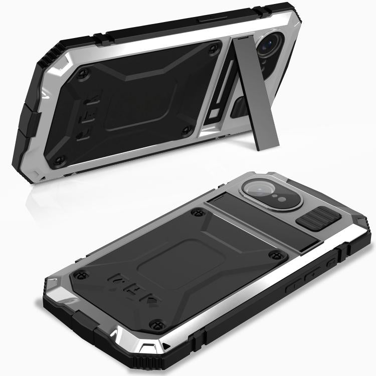 For iPhone 16e R-JUST Life Water-resistant Dustproof Shockproof Phone Case(Silver)