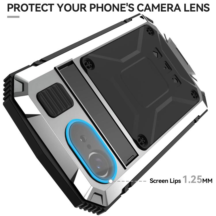For iPhone 16e R-JUST Life Water-resistant Dustproof Shockproof Phone Case(Silver)
