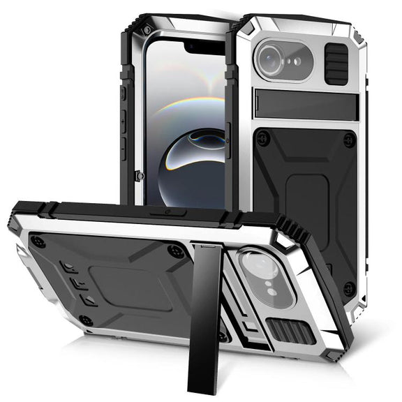 For iPhone 16e R-JUST Life Water-resistant Dustproof Shockproof Phone Case(Silver)