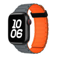 For Apple Watch Series 4 40mm Tri-beads Magnetic Hoop Silicone Watch Band(Grey Orange) - free shipping - PMc TechLife - Order now!