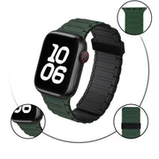 For Apple Watch SE 40mm Tri-beads Magnetic Hoop Silicone Watch Band(Starlight)