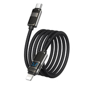 hoco U137 USB-C / Type-C to 8 Pin Line PD Charging Data Cable with Display, Length:1.2m(White)