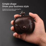 For Samsung Galaxy Buds 3 Business Leather Bluetooth Earphone Protective Case with Hook(Blue)