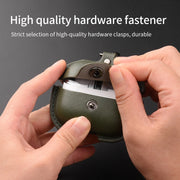For Samsung Galaxy Buds 3 Business Leather Bluetooth Earphone Protective Case with Hook(Dark Brown)
