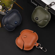 For Samsung Galaxy Buds 3 Business Leather Bluetooth Earphone Protective Case with Hook(Green)