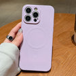 For iPhone 16 Pro Solid Color Liquid Silicone MagSafe Magnetic Phone Case(Lilac) - free shipping - PMC TechLife - Order now!