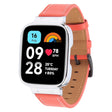 For Redmi Watch 3 Lite Metal Frame Integrated Leather Watch Band(Red) - free shipping - PMc TechLife - Order now!