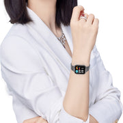 For Redmi Watch 3 Lite Frame Integrated One-bead Stainless Steel Watch Band(Rose Gold)
