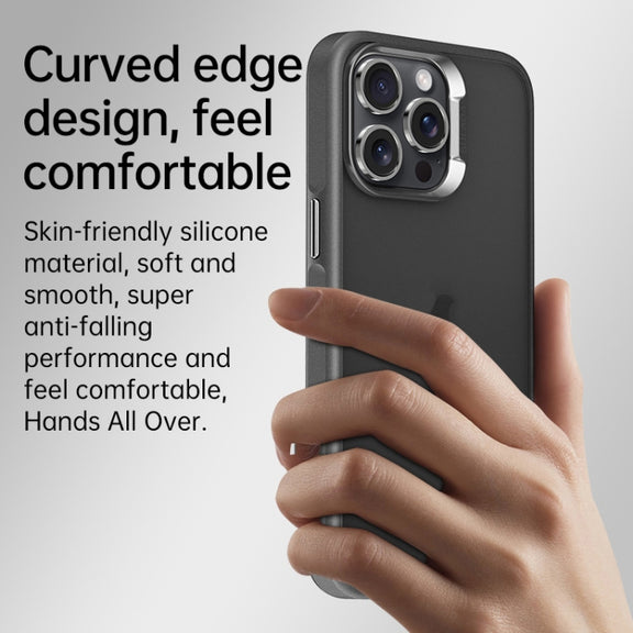 For iPhone 15 Pro Max SULADA Skin Feel Matte Shockproof Phone Case(Black)