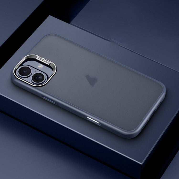 For iPhone 16 SULADA Skin Feel Matte Shockproof Phone Case(Blue)