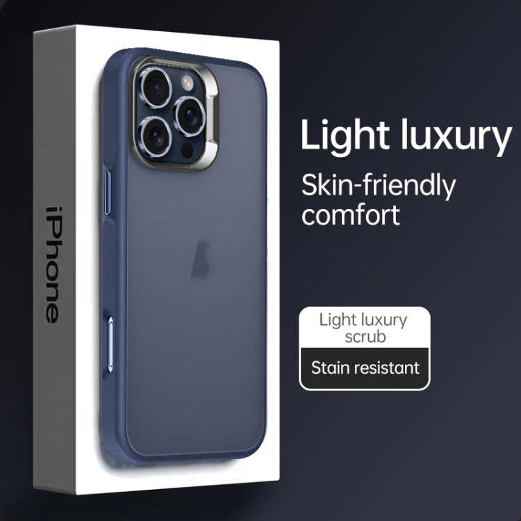 For iPhone 16 SULADA Skin Feel Matte Shockproof Phone Case(Blue)