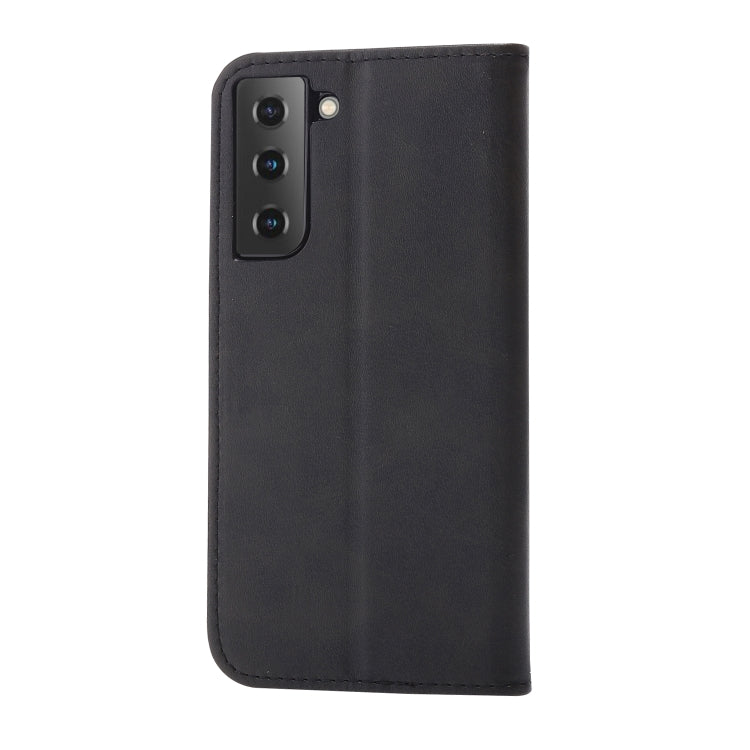 For Samsung Galaxy S25+ 5G Embossed Happy Cat Pattern Flip Leather Phone Case(Black)