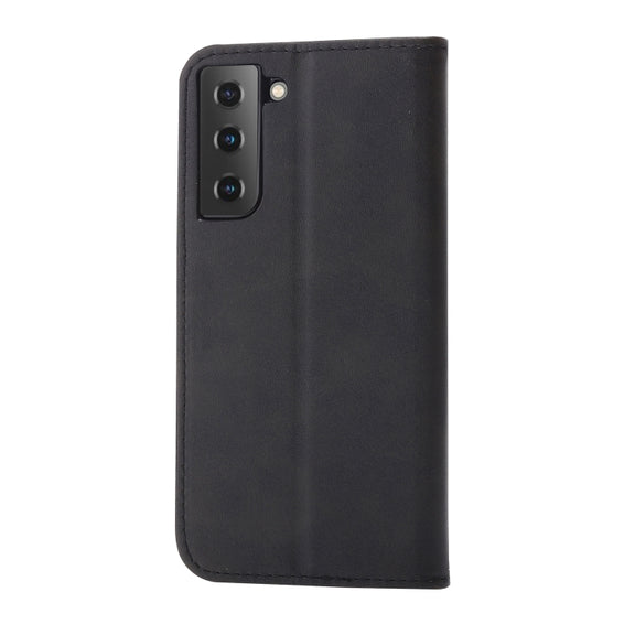For Samsung Galaxy S25+ 5G Embossed Happy Cat Pattern Flip Leather Phone Case(Black)