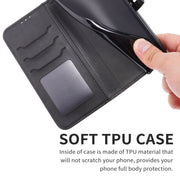 For Samsung Galaxy S25+ 5G Embossed Happy Cat Pattern Flip Leather Phone Case(Black)