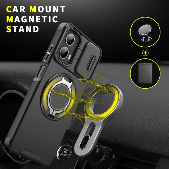 For Motorola Moto G 5G 2024 Sliding Camshield Ring Holder Phone Case(Purple)