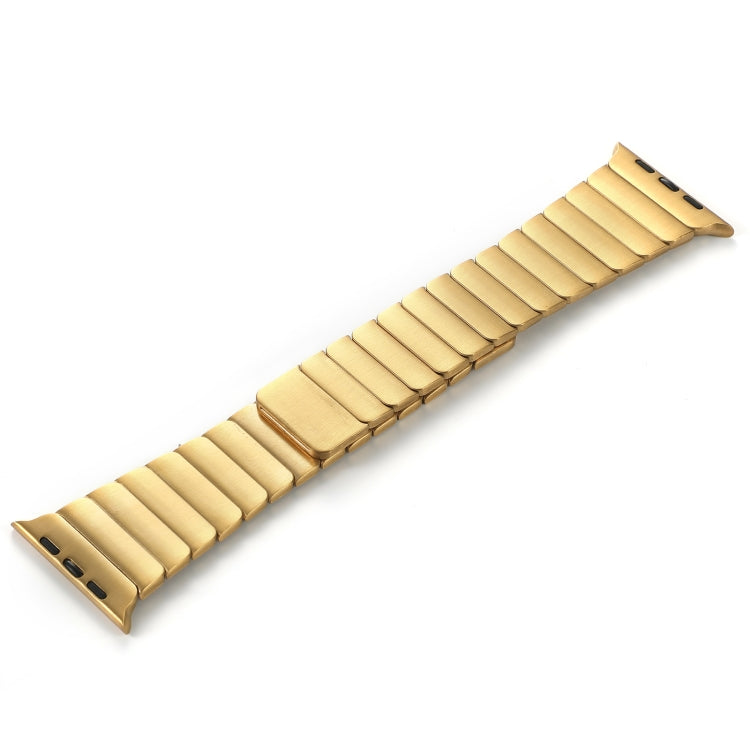 For Apple Watch Series 8 41mm Single Bead Magnetic Stainless Steel Watch Band(Gold)
