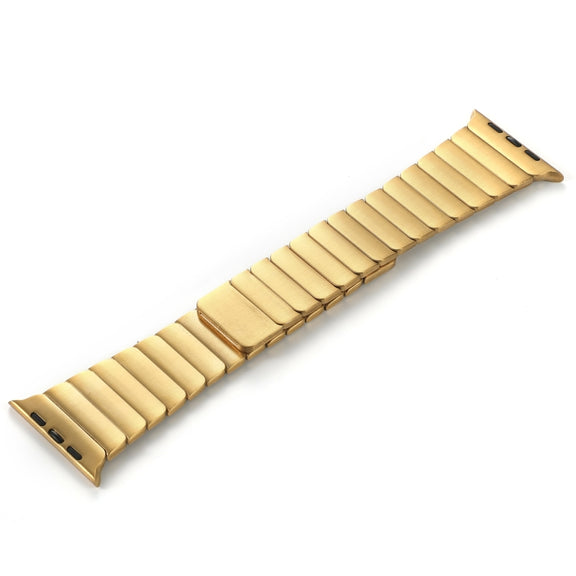 For Apple Watch SE 40mm Single Bead Magnetic Stainless Steel Watch Band(Gold)