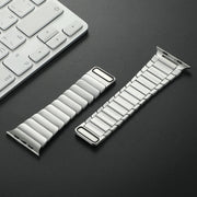 For Apple Watch Series 4 40mm Single Bead Magnetic Stainless Steel Watch Band(Silver)