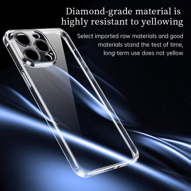 For iPhone 16 Pro SULADA TPU Frame Tempered Glass Transparent Phone Case(Black)