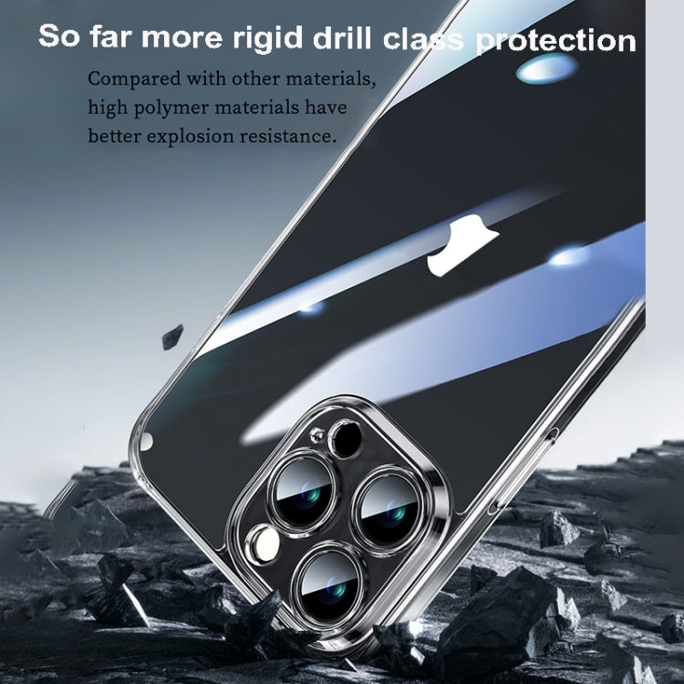For iPhone 16 Pro SULADA TPU Frame Tempered Glass Transparent Phone Case(Black)