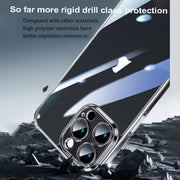 For iPhone 16 Plus SULADA TPU Frame Tempered Glass Transparent Phone Case(Black)