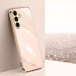 For Samsung Galaxy S25+ 5G XINLI Straight Edge 6D Electroplate TPU Phone Case(Pink) - Galaxy S25+ 5G Cases by XINLI | Online Shopping South Africa | PMC Jewellery | Buy Now Pay Later Mobicred
