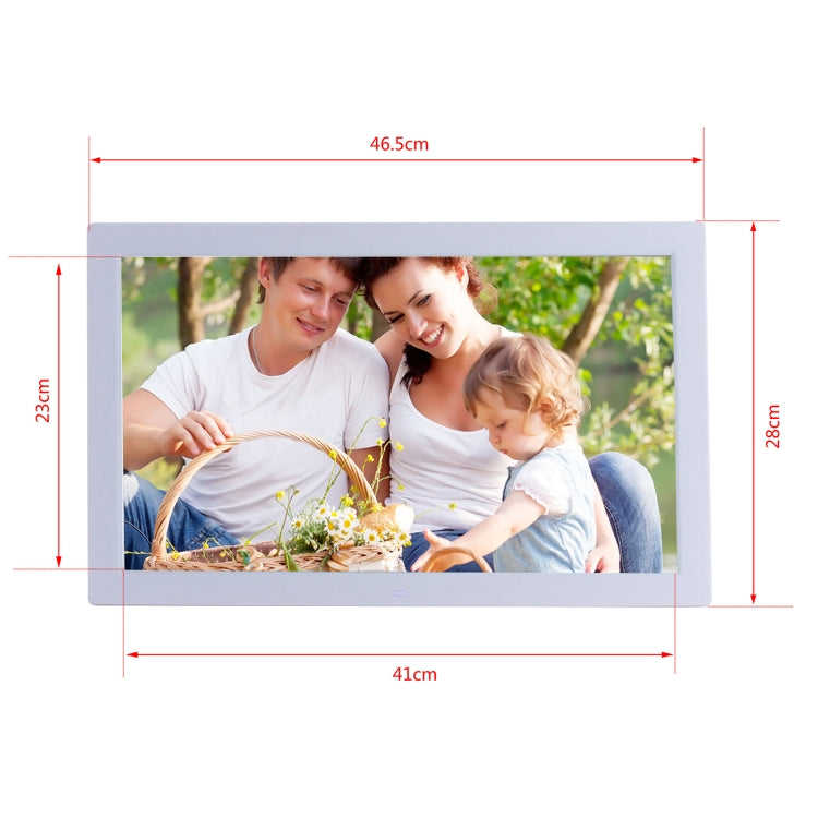 18.5 inch IPS Screen Digital Photo Frame, Plug Type:EU Plug(White)