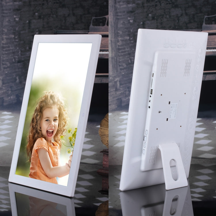 23.6 inch LED Screen Digital Photo Frame, Plug Type:US Plug(White)