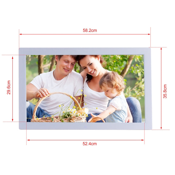 23.6 inch LED Screen Digital Photo Frame, Plug Type:EU Plug(White)