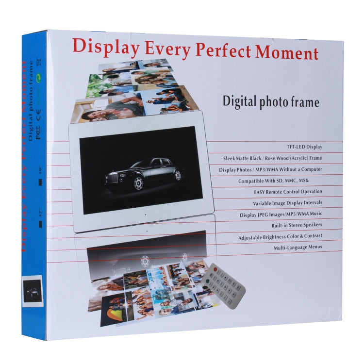 23.6 inch LED Screen Digital Photo Frame, Plug Type:EU Plug(White)