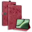 For OnePlus Pad / Pad Pro 12.1 Cartoon Sakura Cat Embossed Leather Tablet Case(Red) - Others by PMC TechLife | Online Shopping South Africa | PMC TechLife | Buy Now Pay Later Mobicred
