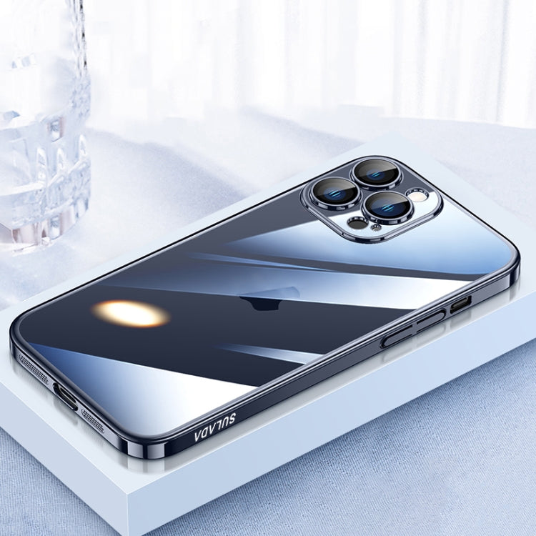 For iPhone 16 Pro SULADA JINGJIA Series Lens Protector Hard PC Phone Case(Blue)