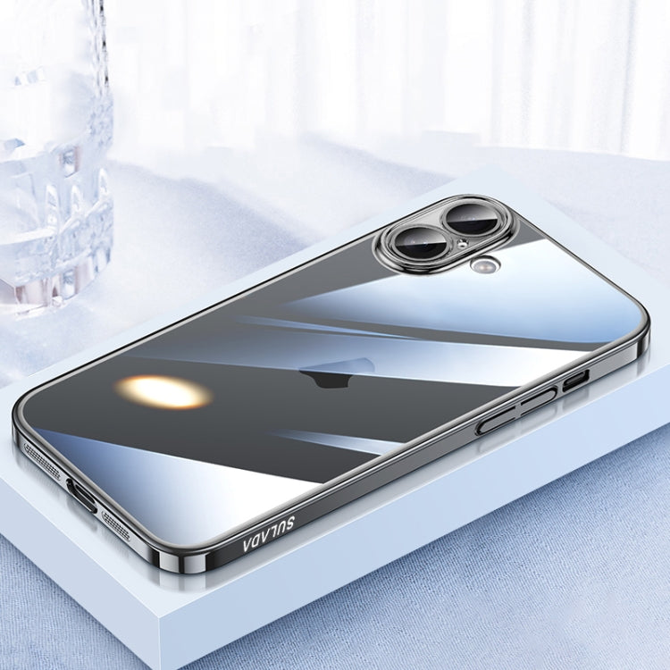 For iPhone 16 SULADA JINGJIA Series Lens Protector Hard PC Phone Case(Black)