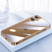 For iPhone 16 SULADA JINGJIA Series Lens Protector Hard PC Phone Case(Gold)
