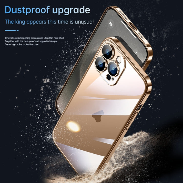 For iPhone 16 Pro Max SULADA JINGJIA Series Lens Protector Hard PC Phone Case(Gold)