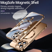 For iPhone 16 SULADA MagSafe Plating TPU Shockproof Phone Soft Case(Titanium Grey)