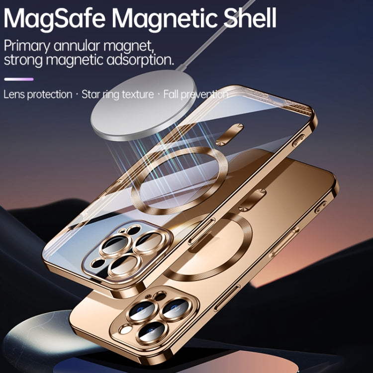 For iPhone 16 Pro SULADA MagSafe Plating TPU Shockproof Phone Soft Case(Silver)