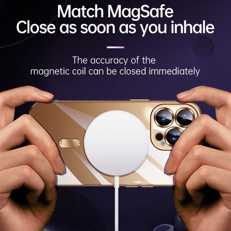 For iPhone 16 Pro SULADA MagSafe Plating TPU Shockproof Phone Soft Case(Black)