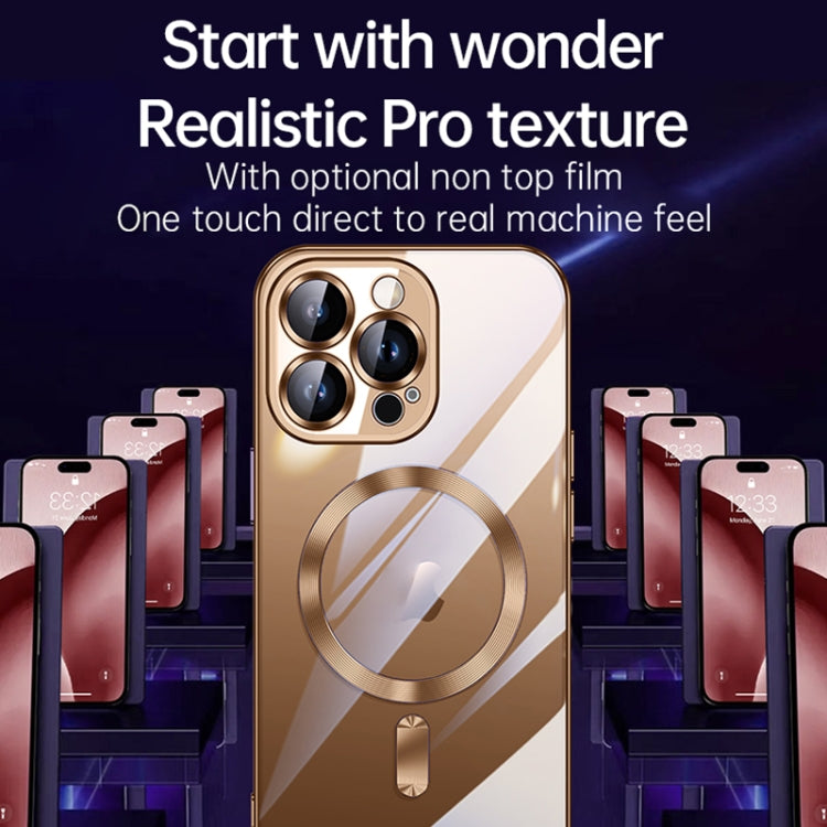 For iPhone 16 Pro Max SULADA MagSafe Plating TPU Shockproof Phone Soft Case(Titanium Blue)