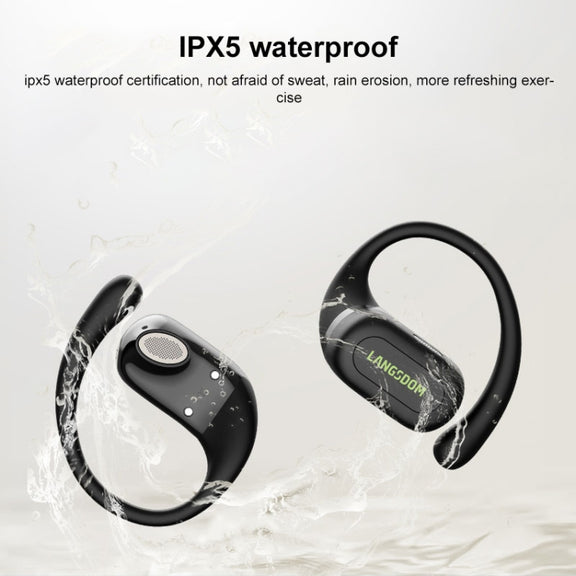 Langsdom TS19 Ear-mounted ENC Noise Reduction Wireless Bluetooth Earphone(White)
