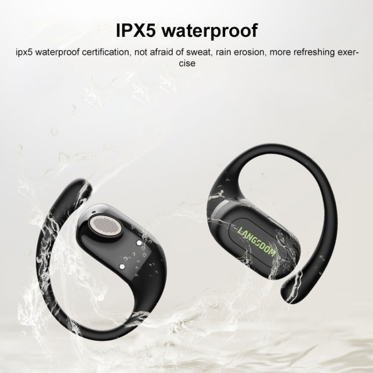 Langsdom TS19 Ear-mounted ENC Noise Reduction Wireless Bluetooth Earphone(Black)