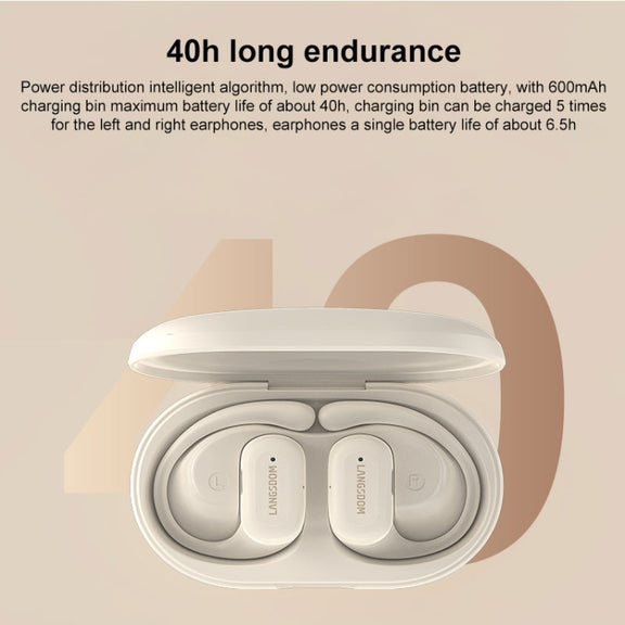 Langsdom TS19 Ear-mounted ENC Noise Reduction Wireless Bluetooth Earphone(Black)