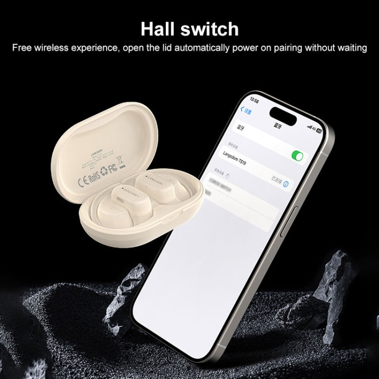 Langsdom TS19 Ear-mounted ENC Noise Reduction Wireless Bluetooth Earphone(Black)