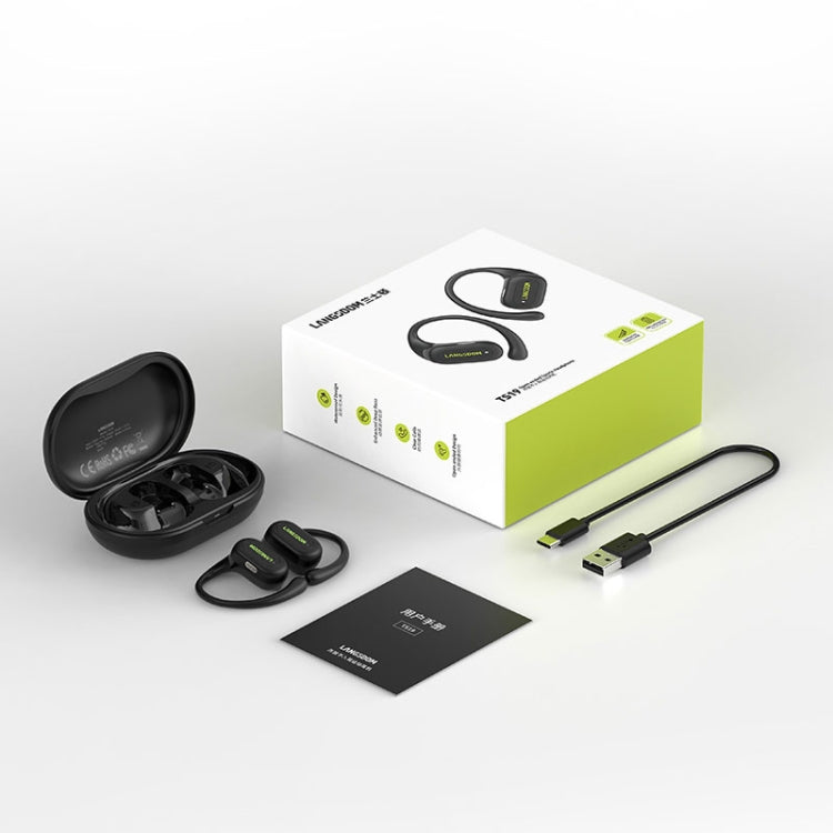Langsdom TS19 Ear-mounted ENC Noise Reduction Wireless Bluetooth Earphone(Black)