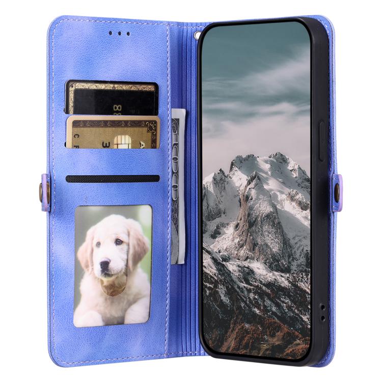 For iPhone 16e Skin Feel Totem Embossed Leather Phone Case(Purple)