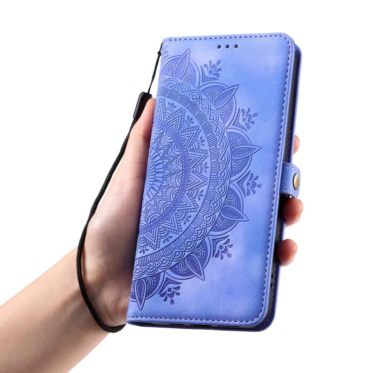 For iPhone 16e Skin Feel Totem Embossed Leather Phone Case(Purple)