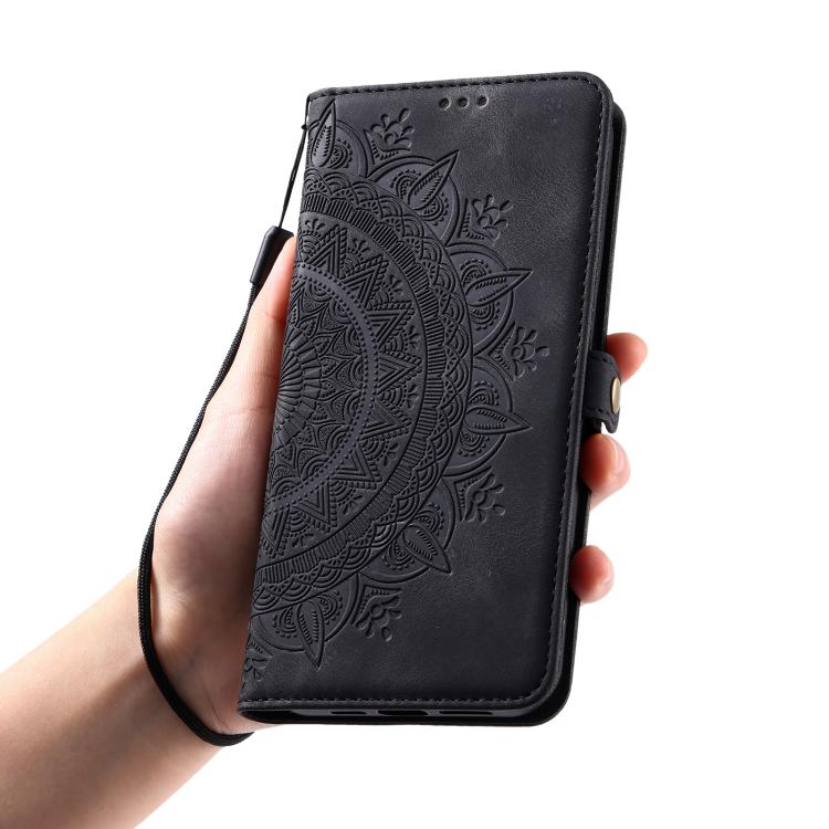 For iPhone 16e Skin Feel Totem Embossed Leather Phone Case(Black)