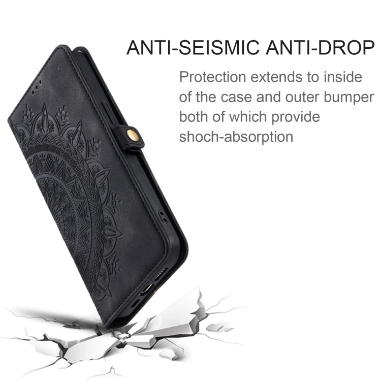 For Samsung Galaxy S25 Ultra 5G Skin Feel Totem Embossed Leather Phone Case(Black)